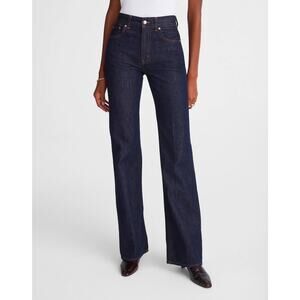 Madewell The Vintage High Rise Flare Jeans Rinse Wash Rigid Blue Size 27P